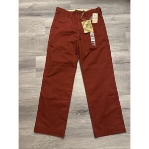 Life Khaki Relaxed Straight Fit Chino Pants, 30 X 30, Rust